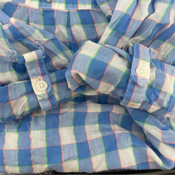 Columbia Women’s PFG cotton fishing shirt, blue and white checked pattern - XL - Picture 9 of 10